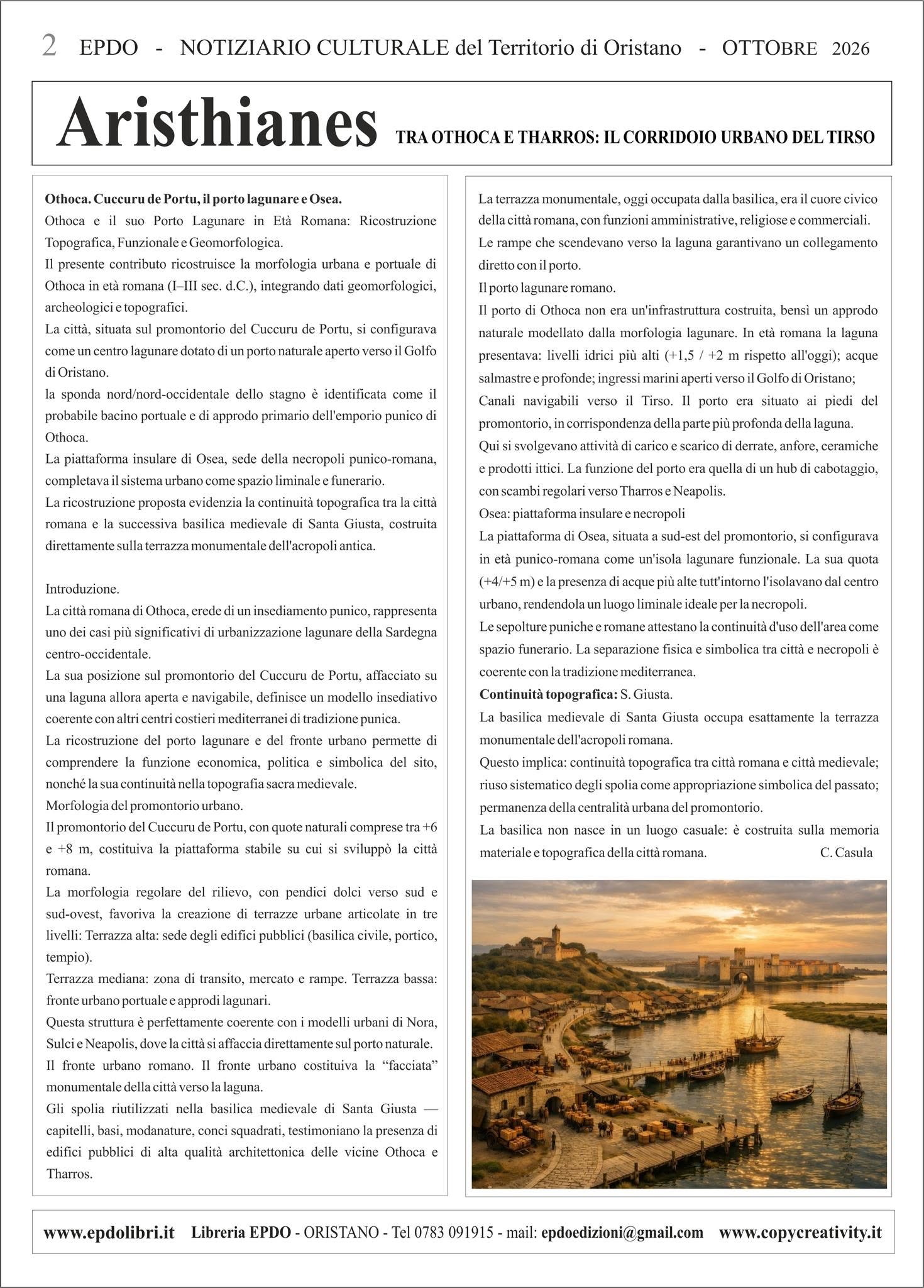 Notiziario Culturale EPDO Oristano